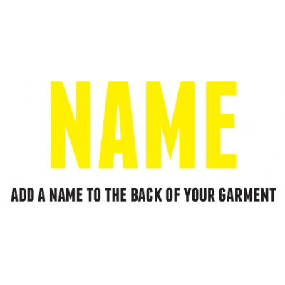 Add a personalised name to you garment - comment at checkout